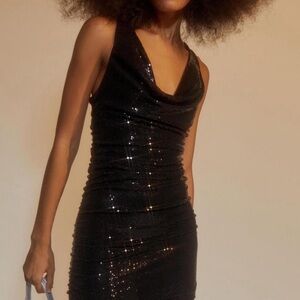 Urban Outfitters Black Sequin Dress